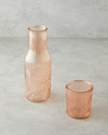 Flowery Cam Başucu Sürahi 1200 ml + 400 ml Pudra