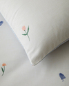Flowery Kolay Ütülenir Tek Kişilik Nevresim Takımı 160x220 cm Mavi - Yeşil