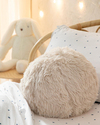 Fluffy Ball Bebe Dekoratif Kırlent Bej