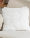 Fluffy Peluş Kırlent Kılıfı Beyaz
