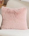 Fluffy Peluş Kırlent Kılıfı Pudra