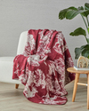 Forest toile Akrilik Tv Battaniye 130x170 cm Kırmızı
