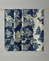 Forest toile Pamuklu Çift Kişilik Battaniye 200x220 cm Lacivert