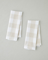 Fresh Grid Pamuk Polyester 2'li Kurulama Bezi 30x50 cm Bej