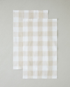 Fresh Grid Pamuk Polyester 2'li Kurulama Bezi 30x50 cm Bej