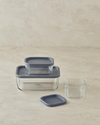 Fresh Safe Cam Saklama Kabı 270 ml Gri
