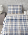 Fresh Tartan Kolay Ütülenir Çift Kişilik Nevresim Takımı 200x220 cm Mavi