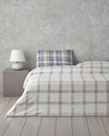 Fresh Tartan Kolay Ütülenir Çift Kişilik Nevresim Takımı 200x220 cm Mavi