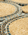 Freya Dekoratif Jüt Kilim Naturel-Mavi