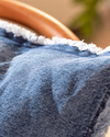Fringe Denim Kırlent Kılıfı İndigo