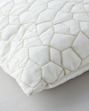Frosted Nakışlı Kırlent Kılıfı 45x45 cm Ekru