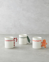 Frosty Candycane Stoneware Kupa 330 ml Kırmızı - Beyaz