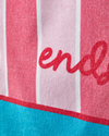Funny Stripe Pamuklu Baskılı Plaj Havlusu 90x150 cm Pembe