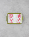 Fusion Melamin Tepsi 23x14 cm Pembe - Yeşil