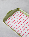 Fusion Melamin Tepsi 23x14 cm Pembe - Yeşil