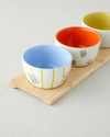 Garden Petals Stoneware 4 Parça Sunumluk 9,5x5 cm Renkli