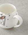 Gemini New Bone China Kupa 325 ml Siyah-Beyaz-Gold