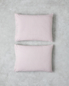 Geo Plaid Pamuklu 2'li Yastık Kılıfı 50x70 cm Yeşil-Pembe