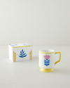 Gifty Flower New Bone China Kupa 310 ml Pembe-Sarı-Mavi