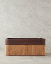 Gina Bambu Sepet 40x30x16 cm Koyu Kahverengi