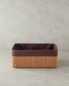 Gina Bambu Sepet 40x30x16 cm Koyu Kahverengi