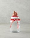 Ginger Glaze Cam Kavanoz 600 ml Beyaz - Kırmızı