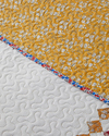 Gingham Patchwork Çok Amaçlı Çift Kişilik Yatak Örtüsü Takımı 200x220 cm Terracotta