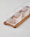 Glacis Akasya-Cam 4 Parça Sunumluk 33x10,5x6 cm Şeffaf