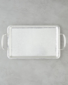Glamour Metal Tepsi 34,5x22 Cm Silver