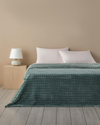 Glance Bubble Supersoft Çift Kişilik Battaniye 200x220 cm Adaçayı Yeşili