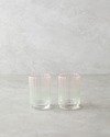 Glimmer Cam 2'li Bardak 330 ml Pembe - Yeşil