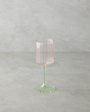 Glimmer Cam 2'li Kadeh 250 ml Pembe - Yeşil