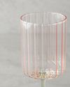 Glimmer Cam 2'li Kadeh 250 ml Pembe - Yeşil