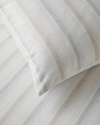 Glint Stripes İpliği Boyalı Çift Kişilik Nevresim Takımı 200x220 cm Bej-Gri