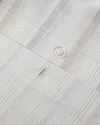 Glint Stripes İpliği Boyalı Tek Kişilik Nevresim Takımı 160x220 cm Bej-Gri