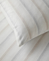Glint Stripes İpliği Boyalı Tek Kişilik Nevresim Takımı 160x220 cm Bej-Gri