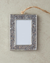 Glitter Çerçeveli Metal Yılbaşı Ağaç Süsü Silver