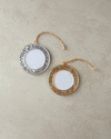 Glitter Çerçeveli Yılbaşı Ağacı Süsü 6x6 cm Gold