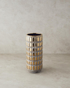Glossy Stoneware Vazo Gold