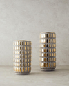 Glossy Stoneware Vazo Gold