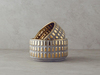 Glossy Stoneware Vazo Gold