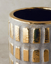Glossy Stoneware Vazo Gold