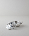 Glow Çelik Cam Kapaklı Sahan 14x5 cm Silver