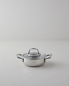 Glow Çelik Cam Kapaklı Sahan 14x5 cm Silver
