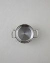 Glow Çelik Cam Kapaklı Sahan 16x5 cm Silver