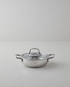 Glow Çelik Cam Kapaklı Sahan 16x5 cm Silver