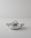 Glow Çelik Cam Kapaklı Sahan 18x5 cm Silver