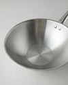 Glow Çelik Wok Tava 28 cm Silver