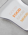 Good Mood Seramik Pasta Tabağı 13x19 cm Turuncu-Siyah