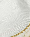 Graceful Cam Servis Tabağı 28 cm Gold